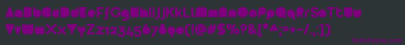 Fonte Arista2.0AlternateFull – fontes roxas em um fundo preto