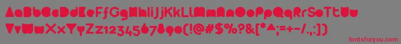 Arista2.0AlternateFull-fontti – punaiset fontit harmaalla taustalla