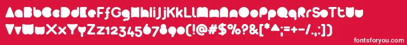フォントArista2.0AlternateFull – 赤い背景に白い文字