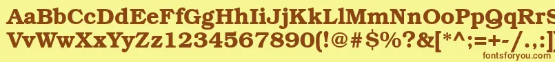 BookmanettBold Font – Brown Fonts on Yellow Background