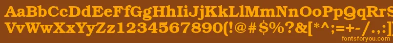 BookmanettBold Font – Orange Fonts on Brown Background