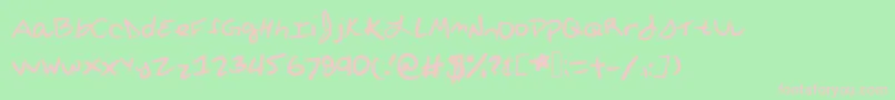 Sylviaanne Font – Pink Fonts on Green Background