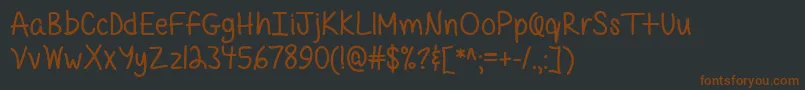 MfQuirkyMessy Font – Brown Fonts on Black Background