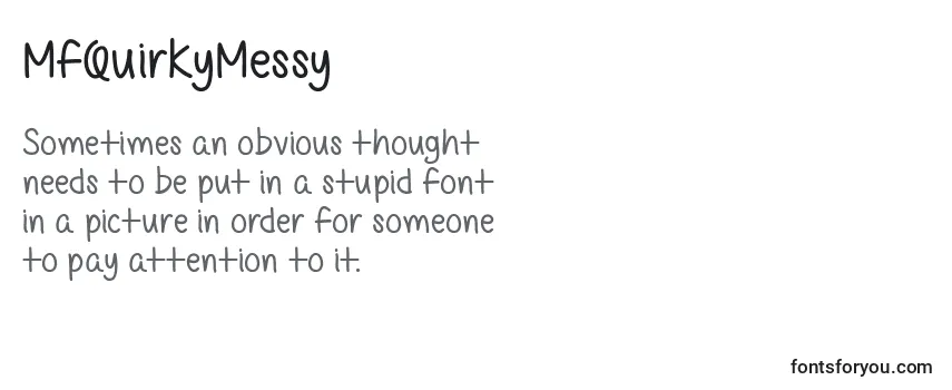 Review of the MfQuirkyMessy Font