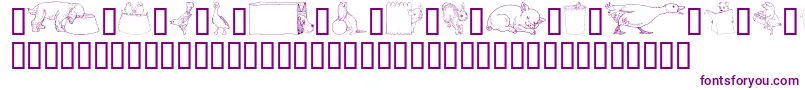 GeWhimsicalAnimalsIv Font – Purple Fonts on White Background