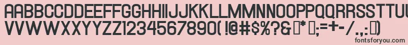 HallandaleBoldJl-fontti – mustat fontit vaaleanpunaisella taustalla