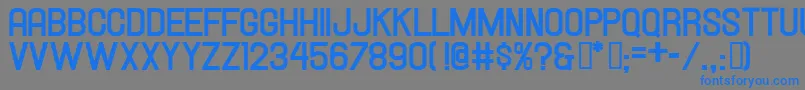 フォントHallandaleBoldJl – 灰色の背景に青い文字