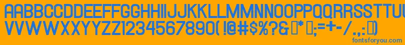 HallandaleBoldJl Font – Blue Fonts on Orange Background