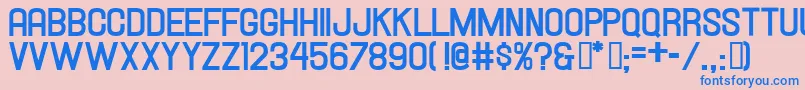 フォントHallandaleBoldJl – ピンクの背景に青い文字