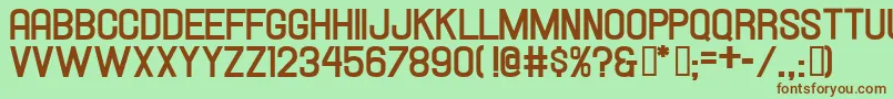 HallandaleBoldJl Font – Brown Fonts on Green Background