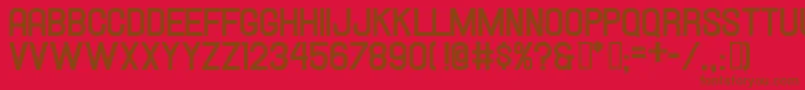Czcionka HallandaleBoldJl – brązowe czcionki na czerwonym tle