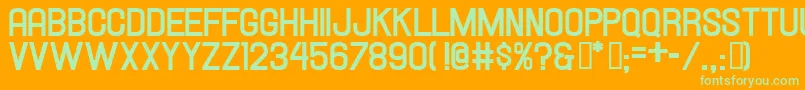 HallandaleBoldJl Font – Green Fonts on Orange Background