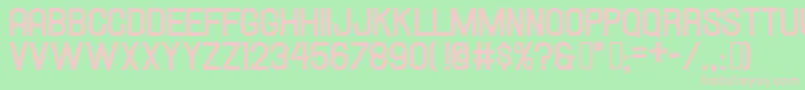 HallandaleBoldJl Font – Pink Fonts on Green Background