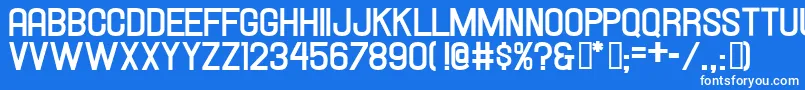 フォントHallandaleBoldJl – 青い背景に白い文字