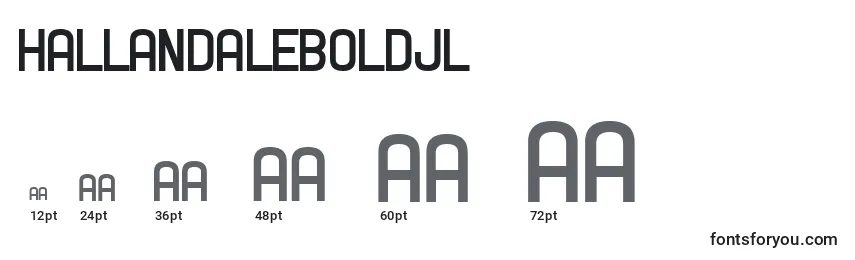 HallandaleBoldJl Font Sizes