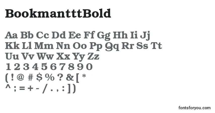 Czcionka BookmantttBold – alfabet, cyfry, specjalne znaki