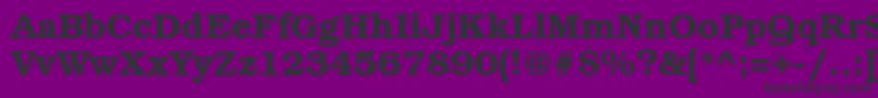フォントBookmantttBold – 紫の背景に黒い文字
