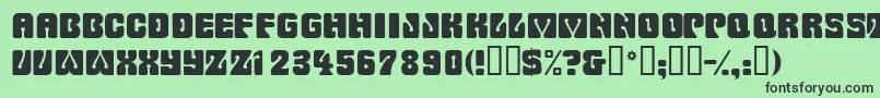 Wowserdisplaycapsssk Font – Black Fonts on Green Background