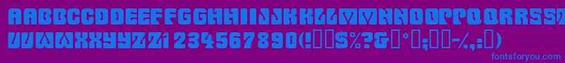 Wowserdisplaycapsssk Font – Blue Fonts on Purple Background