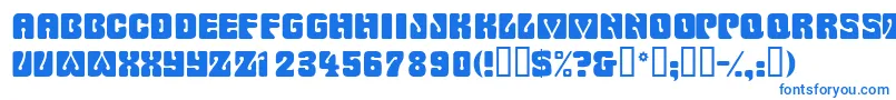 Wowserdisplaycapsssk Font – Blue Fonts on White Background