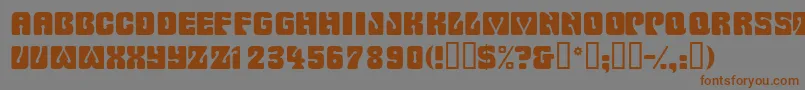 Wowserdisplaycapsssk Font – Brown Fonts on Gray Background