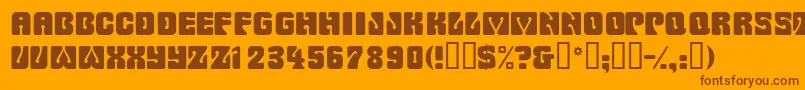 Wowserdisplaycapsssk Font – Brown Fonts on Orange Background