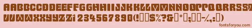 Wowserdisplaycapsssk Font – Brown Fonts on Pink Background