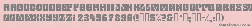 Wowserdisplaycapsssk Font – Gray Fonts on Pink Background