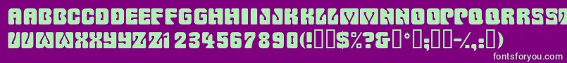 Wowserdisplaycapsssk Font – Green Fonts on Purple Background