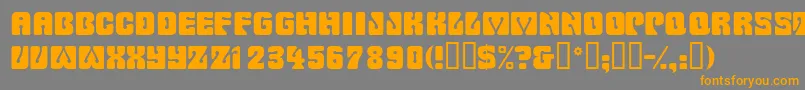 Wowserdisplaycapsssk Font – Orange Fonts on Gray Background