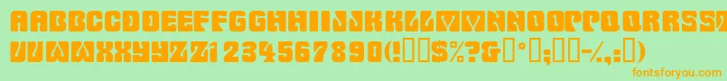 Wowserdisplaycapsssk Font – Orange Fonts on Green Background