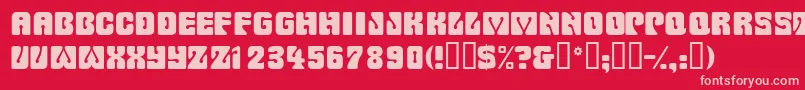 Wowserdisplaycapsssk Font – Pink Fonts on Red Background