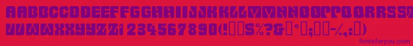 Wowserdisplaycapsssk Font – Purple Fonts on Red Background