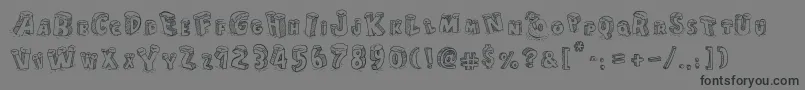 CartoonBlocksChristmas Font – Black Fonts on Gray Background
