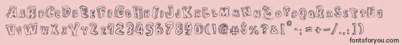 CartoonBlocksChristmas Font – Black Fonts on Pink Background