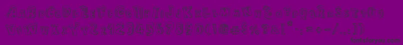 CartoonBlocksChristmas Font – Black Fonts on Purple Background