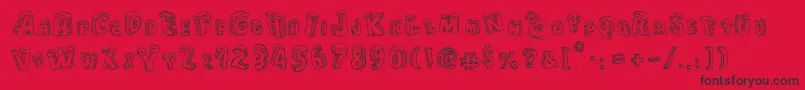CartoonBlocksChristmas Font – Black Fonts on Red Background