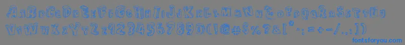 CartoonBlocksChristmas Font – Blue Fonts on Gray Background