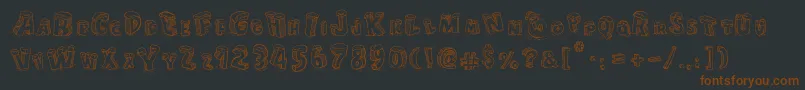 CartoonBlocksChristmas Font – Brown Fonts on Black Background