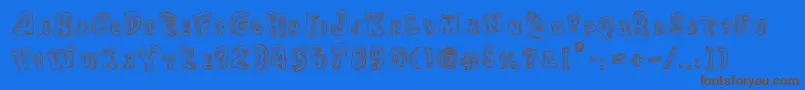 CartoonBlocksChristmas Font – Brown Fonts on Blue Background