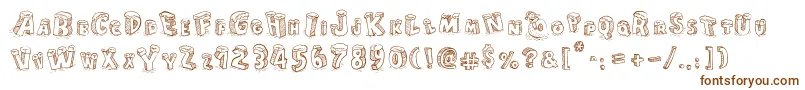 CartoonBlocksChristmas Font – Brown Fonts on White Background