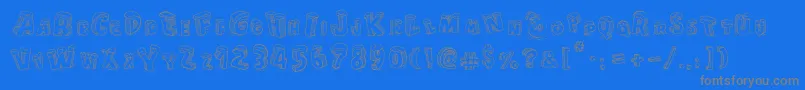 CartoonBlocksChristmas Font – Gray Fonts on Blue Background
