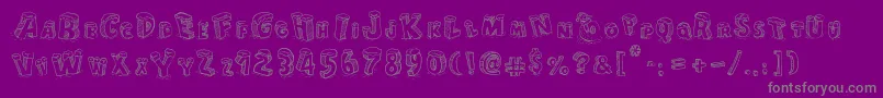 CartoonBlocksChristmas Font – Gray Fonts on Purple Background