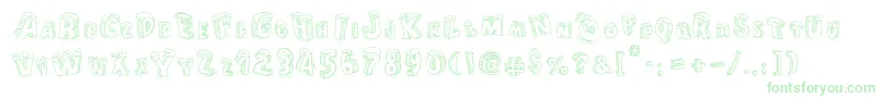CartoonBlocksChristmas Font – Green Fonts on White Background