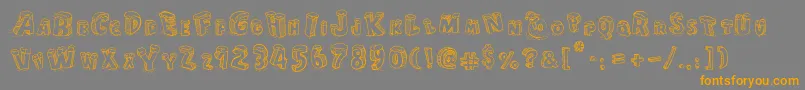 CartoonBlocksChristmas Font – Orange Fonts on Gray Background