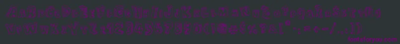 CartoonBlocksChristmas Font – Purple Fonts on Black Background