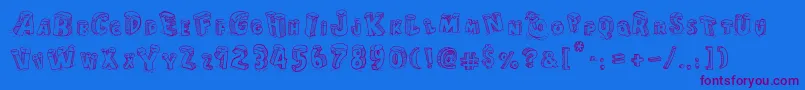 CartoonBlocksChristmas Font – Purple Fonts on Blue Background