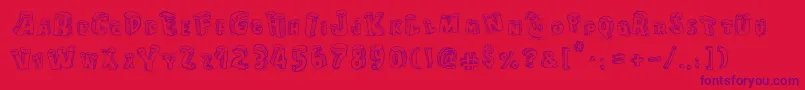CartoonBlocksChristmas Font – Purple Fonts on Red Background