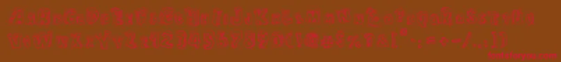 CartoonBlocksChristmas Font – Red Fonts on Brown Background