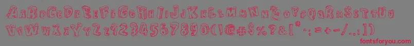 CartoonBlocksChristmas Font – Red Fonts on Gray Background